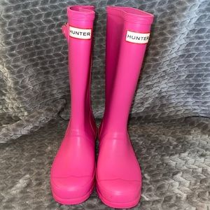 Girls Tall Pink Hunter Rain Boots